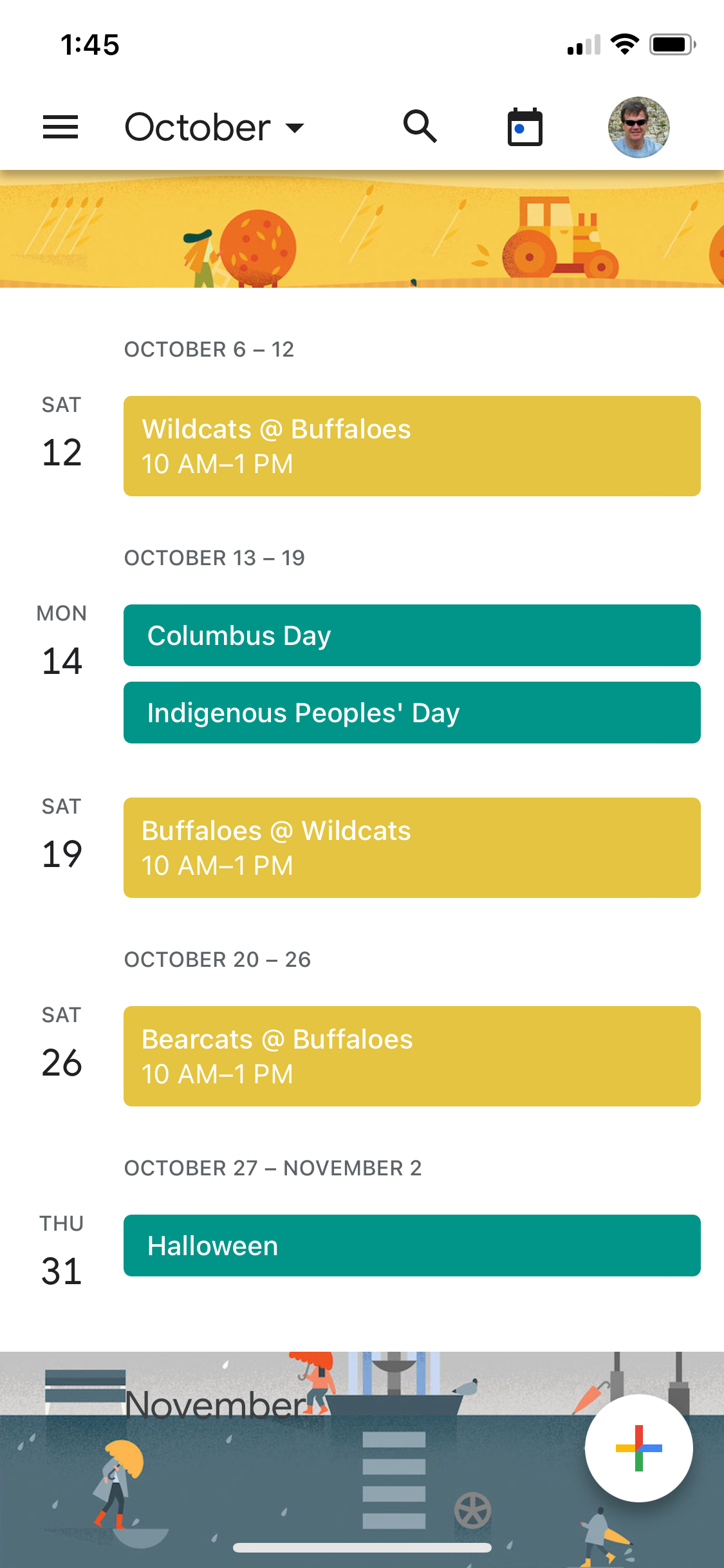 buffs game schedule